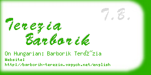 terezia barborik business card